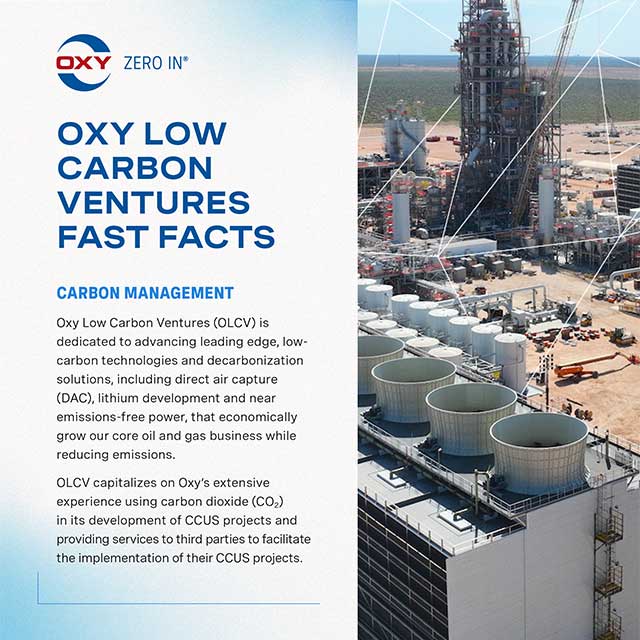Oxy Low Carbon Ventures Fast Facts Cover